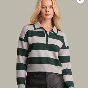 525 America Green and Gray Striped Button Down Shirt